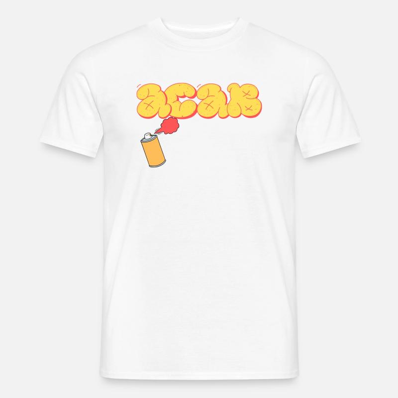 ACAB Graffiti Yellow - Männer T-Shirt - Weiß