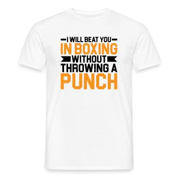 Vous battra en boxe sans donner de coup de poing 3 - T-shirt homme - blanc - Devant - AI Model Male 178 dark (178cm)