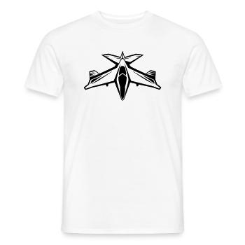 Avion de chasse - T-shirt homme - blanc - Devant - AI Model Male 178 dark (178cm)