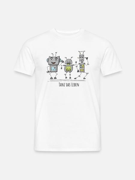 TANZ DAS LEBEN - Charlie & Friends - Männer T-Shirt - Weiß