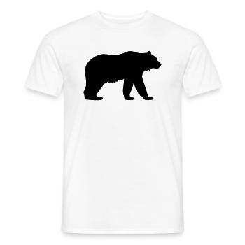 bear - Men's T-Shirt - white - Front - AI Model Male 178 dark (178cm)