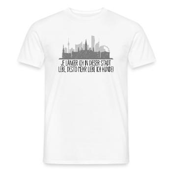 je länger ich in Wien lebe, desto mehr liebe Hunde - Männer T-Shirt - Weiß - Vorne - AI Model Male 178 dark (178cm)