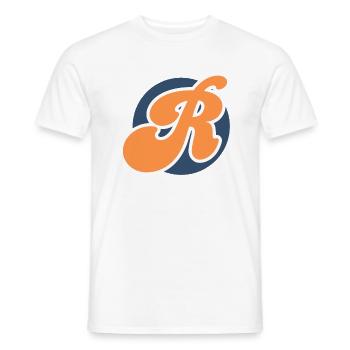 Lettre r orange sport - T-shirt homme - blanc - Devant - AI Model Male 178 dark (178cm)