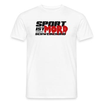Sport ist Mord - Männer T-Shirt - Weiß - Vorne - AI Model Male 178 dark (178cm)