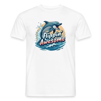 DELFIN - Männer T-Shirt - Weiß - Vorne - AI Model Male 178 dark (178cm)