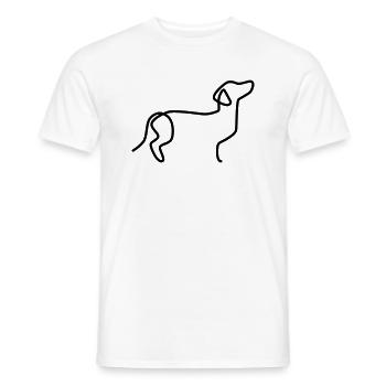 Dackel - Männer T-Shirt - Weiß - Vorne - AI Model Male 178 dark (178cm)