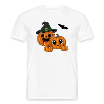 Halloween Kürbisse - Männer T-Shirt - Weiß - Vorne - AI Model Male 178 dark (178cm)