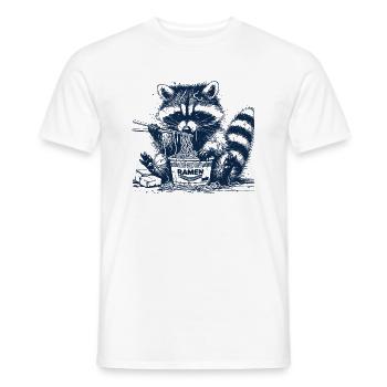 Ramen raton laveur Waschbär - T-shirt homme - blanc - Devant - AI Model Male 178 dark (178cm)