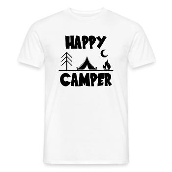 Camping camping-car caravane aventure - T-shirt homme - blanc - Devant - AI Model Male 178 dark (178cm)