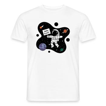 Hallo Erde! - Männer T-Shirt - Weiß - Vorne - AI Model Male 178 dark (178cm)