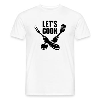 let's cook - Men's T-Shirt - white - Front - AI Model Male 178 dark (178cm)