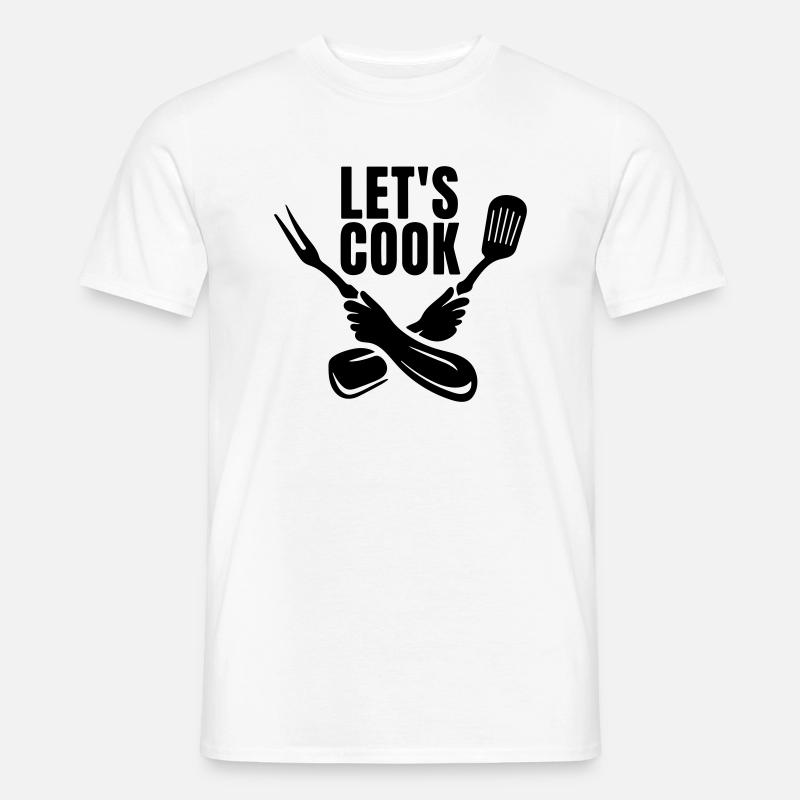 Lass uns kochen - Männer T-Shirt - Weiß