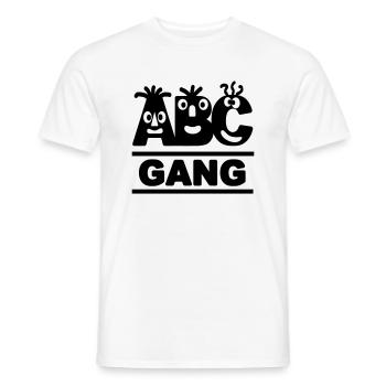 lustige ABC-GANG - Männer T-Shirt - Weiß - Vorne - AI Model Male 178 dark (178cm)