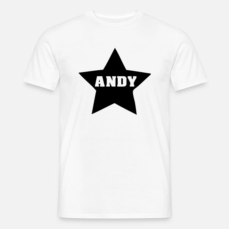 andy - Männer T-Shirt - Weiß