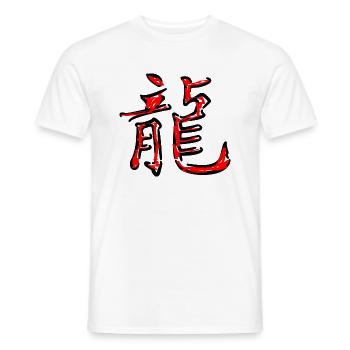 Drache - Männer T-Shirt - Weiß - Vorne - AI Model Male 178 dark (178cm)