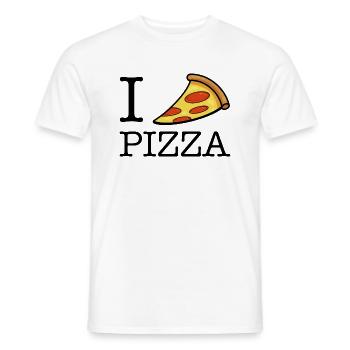 I love Pizza - Pizza Italy Love Statement - Männer T-Shirt - Weiß - Vorne - AI Model Male 178 dark (178cm)