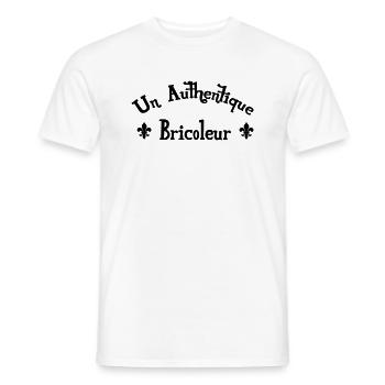 Un Authentique Bricoleur - T-shirt homme - blanc - Devant - AI Model Male 178 dark (178cm)