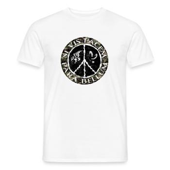 Design for Peace - Men's T-Shirt - white - Front - AI Model Male 178 dark (178cm)