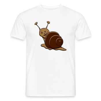 Escargot drôle clin d’oeil - T-shirt homme - blanc - Devant - AI Model Male 178 dark (178cm)