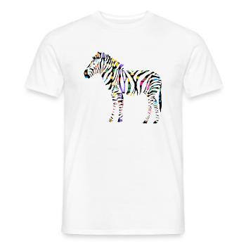 Zebra - Männer T-Shirt - Weiß - Vorne - AI Model Male 178 dark (178cm)