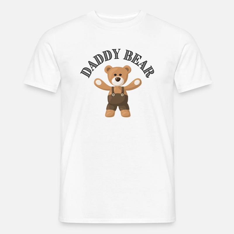 Daddy Bär Arbeiter Teddybär - Männer T-Shirt - Weiß