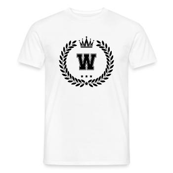 Blason W - T-shirt homme - blanc - Devant - AI Model Male 178 dark (178cm)