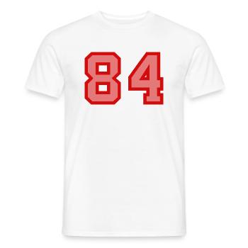 Cool Retro Retrostyle Numéro de maillot numéro de dos - T-shirt homme - blanc - Devant - AI Model Male 178 dark (178cm)