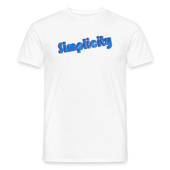 Simplicity Design - Männer T-Shirt - Weiß - Vorne - AI Model Male 178 dark (178cm)