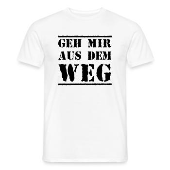 Geh mir aus dem Weg - Männer T-Shirt - Weiß - Vorne - AI Model Male 178 dark (178cm)