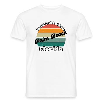 Palm Beach Floride - T-shirt homme - blanc - Devant - AI Model Male 178 dark (178cm)