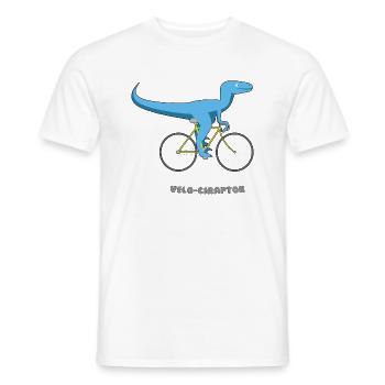 velo'ciraptor - Männer T-Shirt - Weiß - Vorne - AI Model Male 178 dark (178cm)