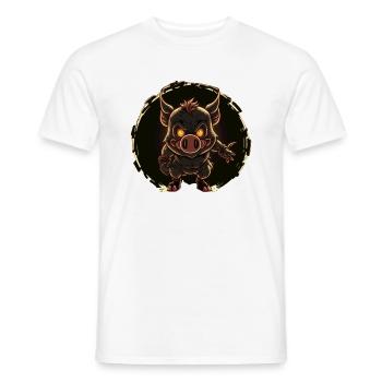 Schweinemonster - Männer T-Shirt - Weiß - Vorne - AI Model Male 178 dark (178cm)