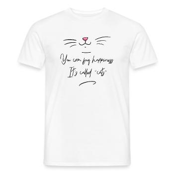Katzenbesitzer Geschenkidee Katzenliebhaber - Männer T-Shirt - Weiß - Vorne - AI Model Male 178 dark (178cm)