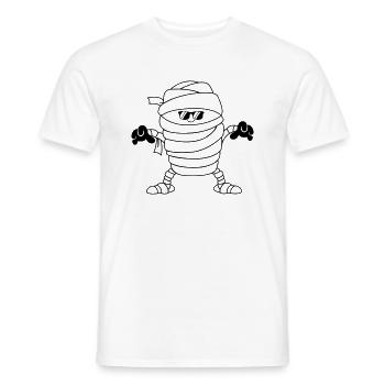 mumie sonnenbrille - Männer T-Shirt - Weiß - Vorne - AI Model Male 178 dark (178cm)