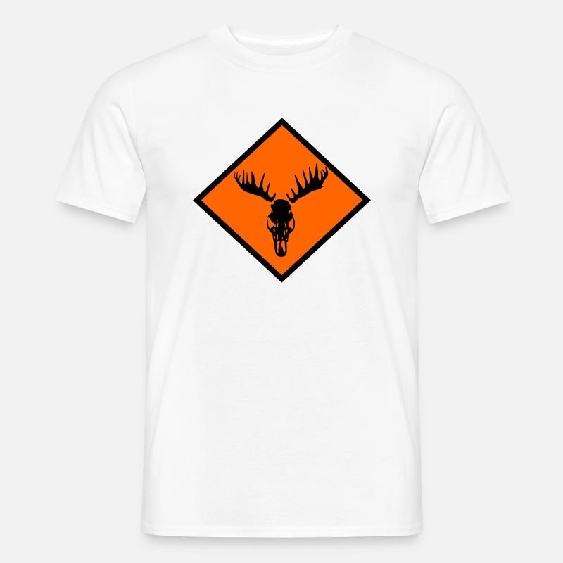 Elch-Schädel - Männer T-Shirt - Weiß