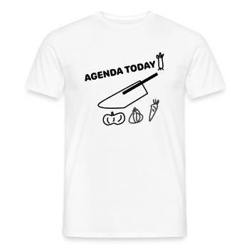 Agenda Today - Men's T-Shirt - white - Front - AI Model Male 178 dark (178cm)