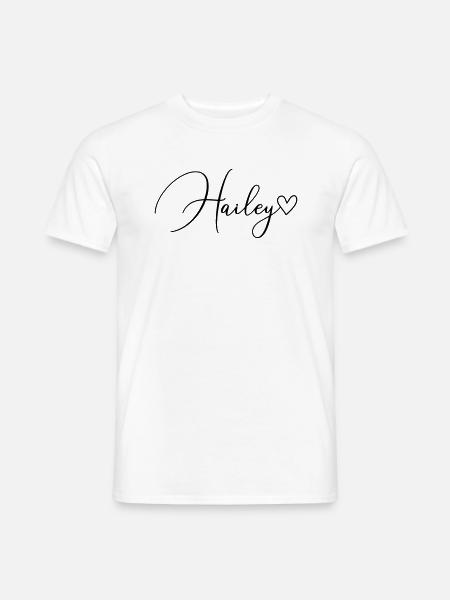 Hailey Name Vorname Mädchen - Männer T-Shirt - Weiß