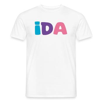 Name - Ida - Men's T-Shirt - white - Front - AI Model Male 178 dark (178cm)