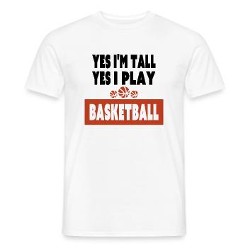 Ja, ich spiele Basketball Lustiger Retro-Vintage-Spieler - Männer T-Shirt - Weiß - Vorne - AI Model Male 178 dark (178cm)