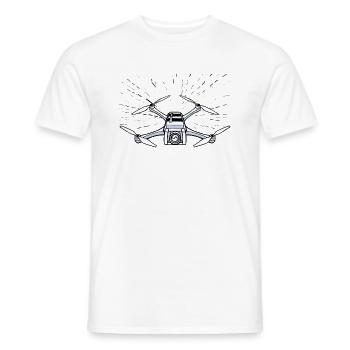Pilote de drone certifié - Capturez des moments aériens ! - T-shirt homme - blanc - Devant - AI Model Male 178 dark (178cm)