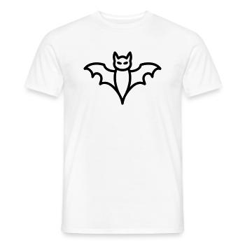 Contour de chauve-souris mystique pour Halloween - T-shirt homme - blanc - Devant - AI Model Male 178 dark (178cm)