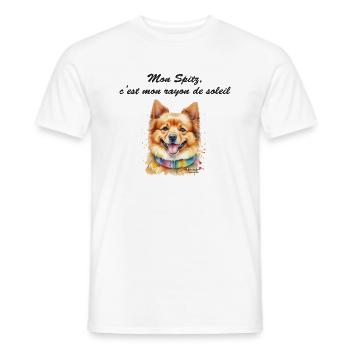 Spitz rayon de soleil - T-shirt homme - blanc - Devant - AI Model Male 178 dark (178cm)
