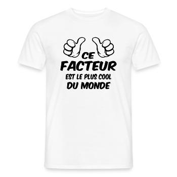 MEILLEUR FACTEUR - T-shirt homme - blanc - Devant - AI Model Male 178 dark (178cm)