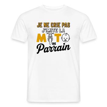 I imitate the Godfather's Motorcycle - Men's T-Shirt - white - Front - AI Model Male 178 dark (178cm)
