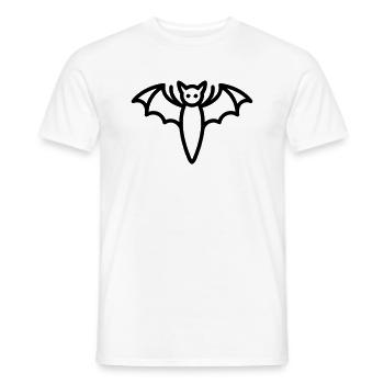 Contour de chauve-souris mystique pour Halloween - T-shirt homme - blanc - Devant - AI Model Male 178 dark (178cm)