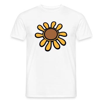 Small Sunflower Sun Flower Pretty Flower - Men's T-Shirt - white - Front - AI Model Male 178 dark (178cm)