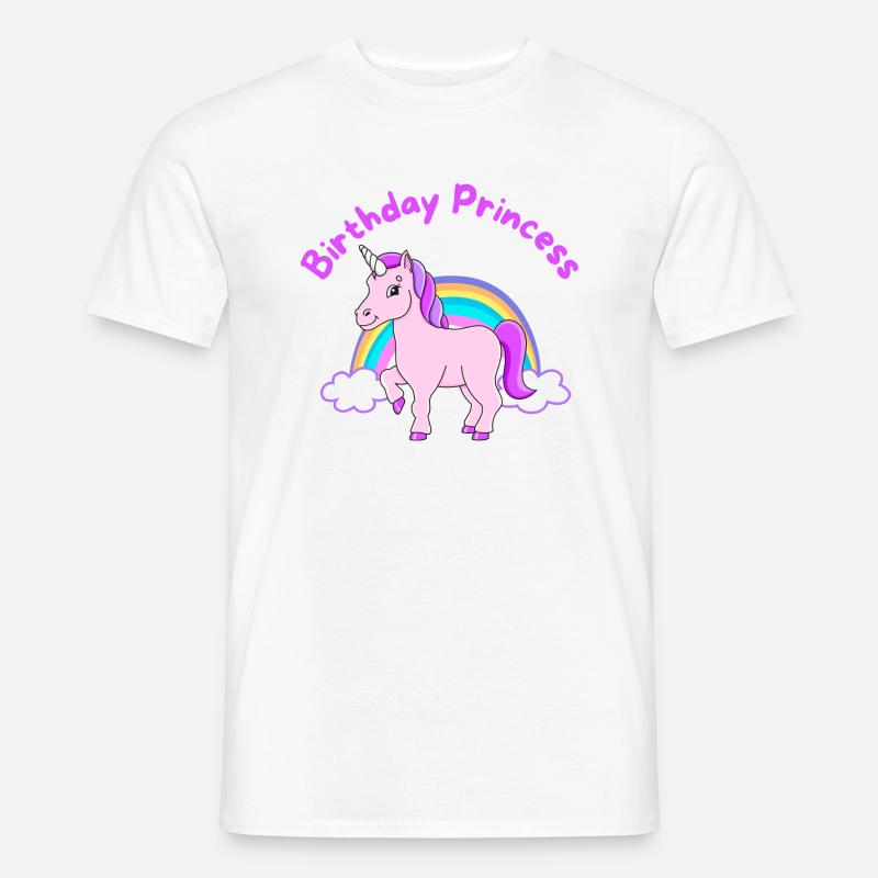 Birthday Princess Einhorn Geschenkidee - Männer T-Shirt - Weiß