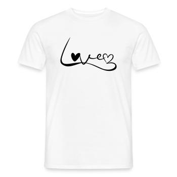 Police d’amour - T-shirt homme - blanc - Devant - AI Model Male 178 dark (178cm)