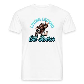 Légende vivante Old Rocker - Retraité Bigfoot - T-shirt homme - blanc - Devant - AI Model Male 178 dark (178cm)