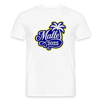 Malle 2025 Palme - Männer T-Shirt - Weiß - Vorne - AI Model Male 178 dark (178cm)